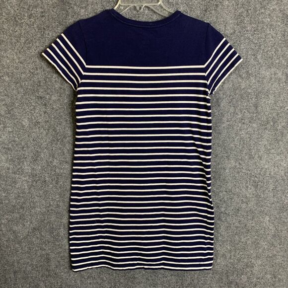Polo Ralph Lauren Girls T- Shirt Knit Dress Size M Navy White Stripe Short Sleev - Picture 7 of 14